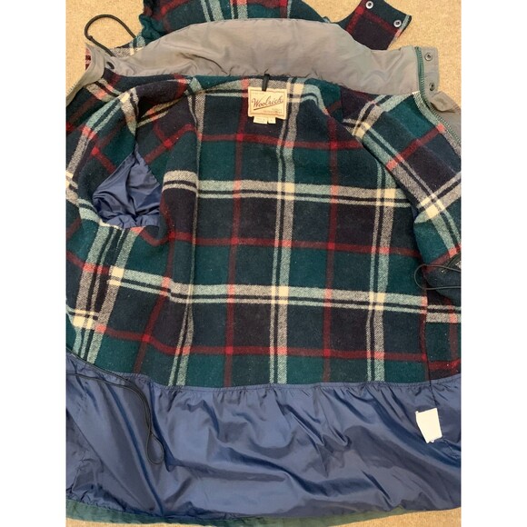 Woolrich Coat Mens L Field Stone Barn Chore Hunting Outdoor Flannel Hooded Green - Picture 3 of 10